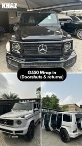 G550 wrap in Arabian Grey (doorshuts)