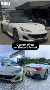 Zlatan's Ferrari in Satin Khaki Green & Subtle Yellow Accents