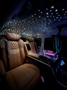 Luxury conversion on an amoured Land Cruiser SUV
